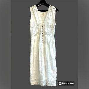 Raga summer dress. White. Altered for height of 5’3, 115 lbs.